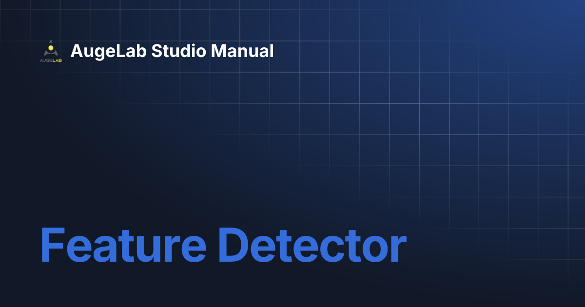 Feature Detector | AugeLab Studio Manual